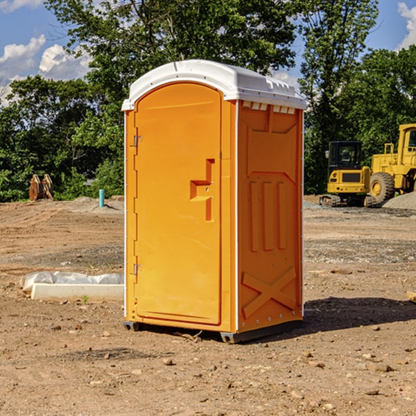 how often are the porta potties cleaned and serviced during a rental period in Silver Lakes California